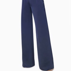 Ramy Brook Navy Blue Iris Wide-Leg Trousers